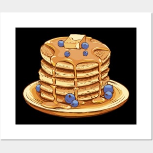 Blueberry Pancakes Posters and Art